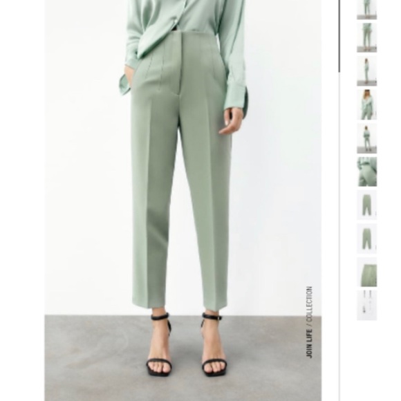 High waisted mint trousers - Picture 2 of 7